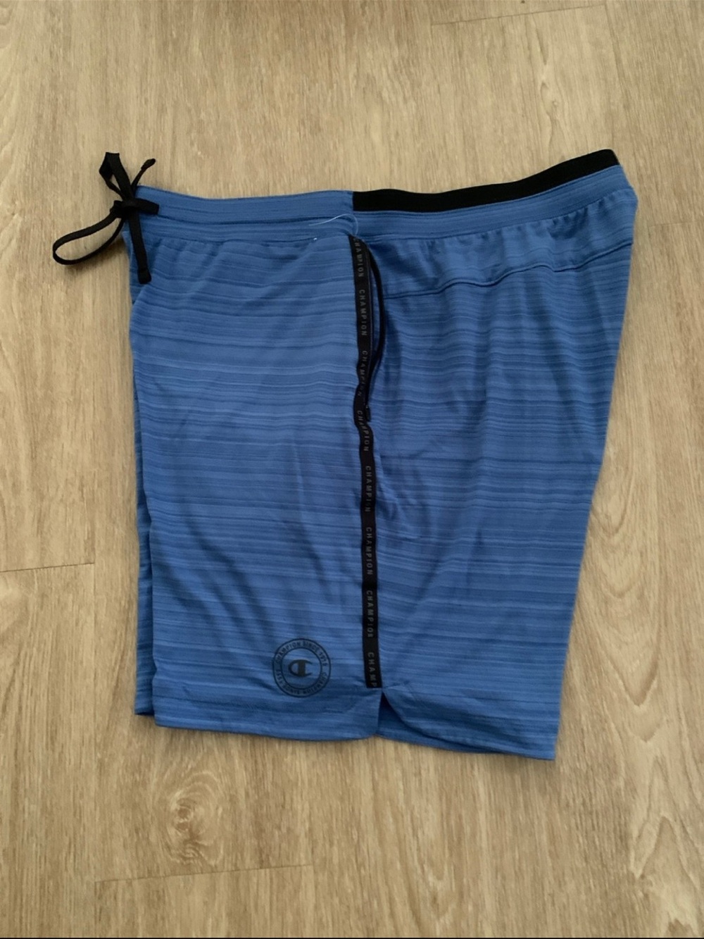 Champion Men’s Light Blue Shorts with Black Trim